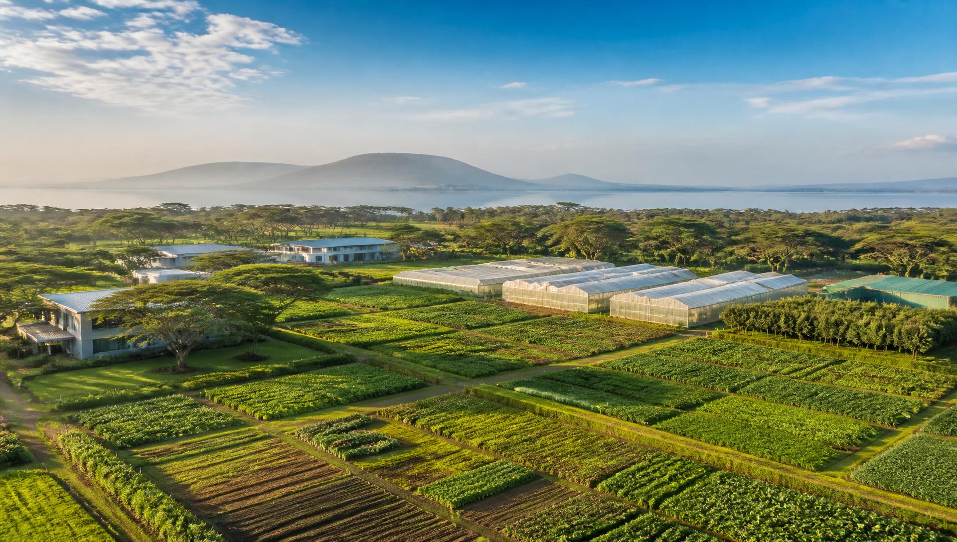 Aerial view of KALRO Farm Naivasha