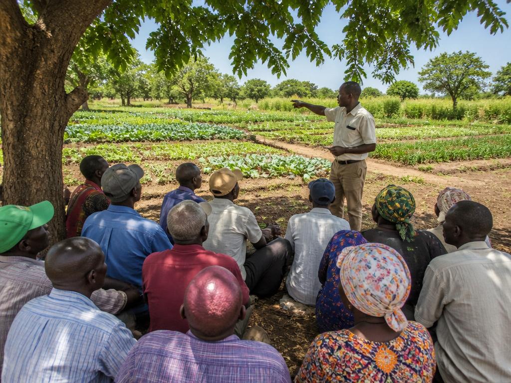 Farmer training session
